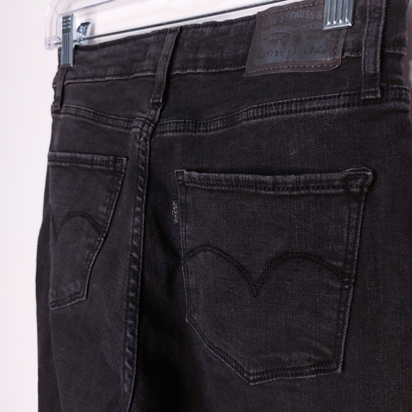 Levi's 721 High Rise Skinny Black Washed Studded Grunge Jeans Womens Size 28 - Picture 7 of 14